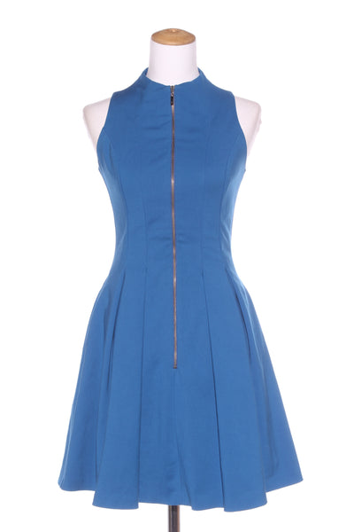 CUE AU Fit flare blue dress 6 Recycle Style Preloved Designer Clothing