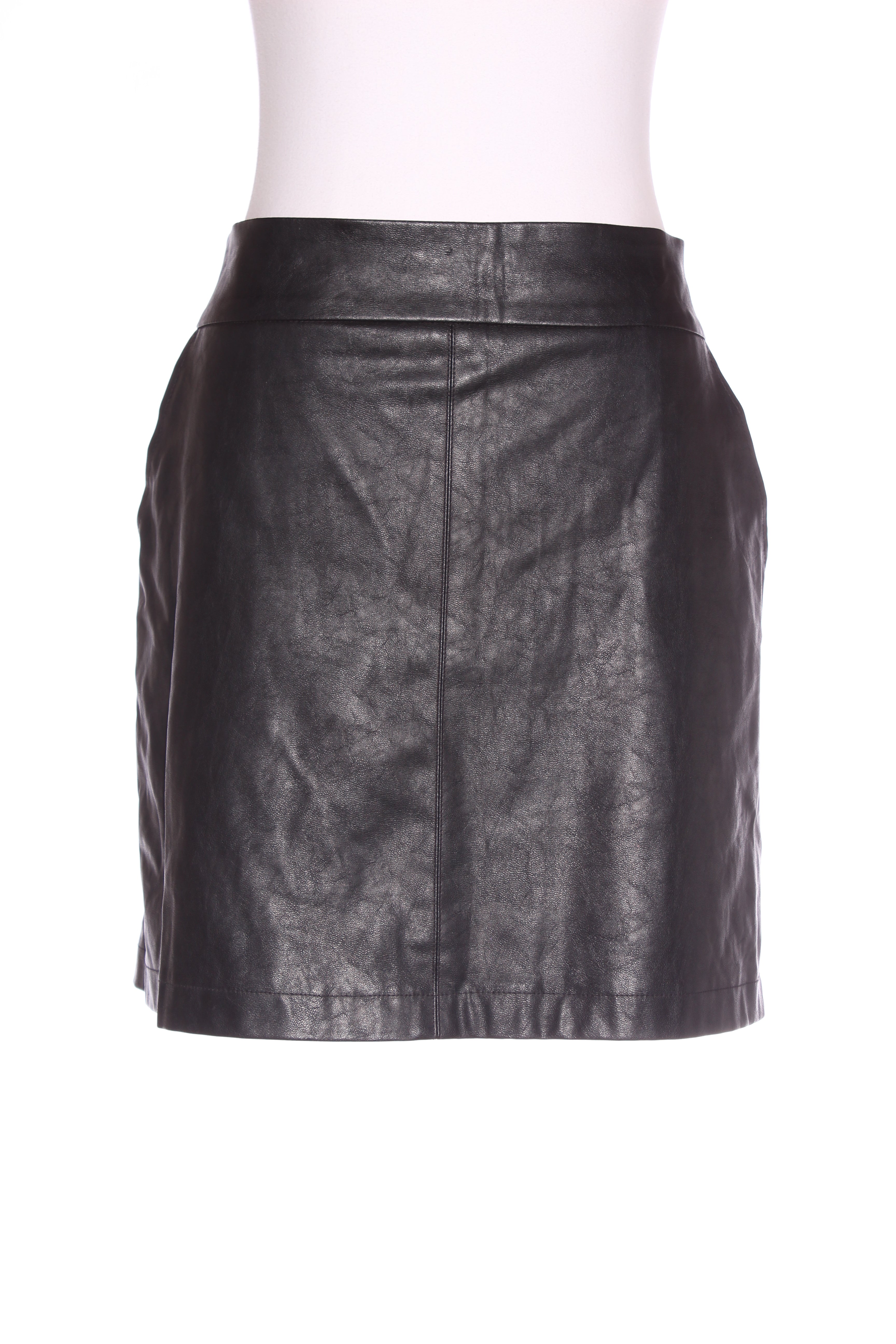 Black leather pencil outlet skirt size 14