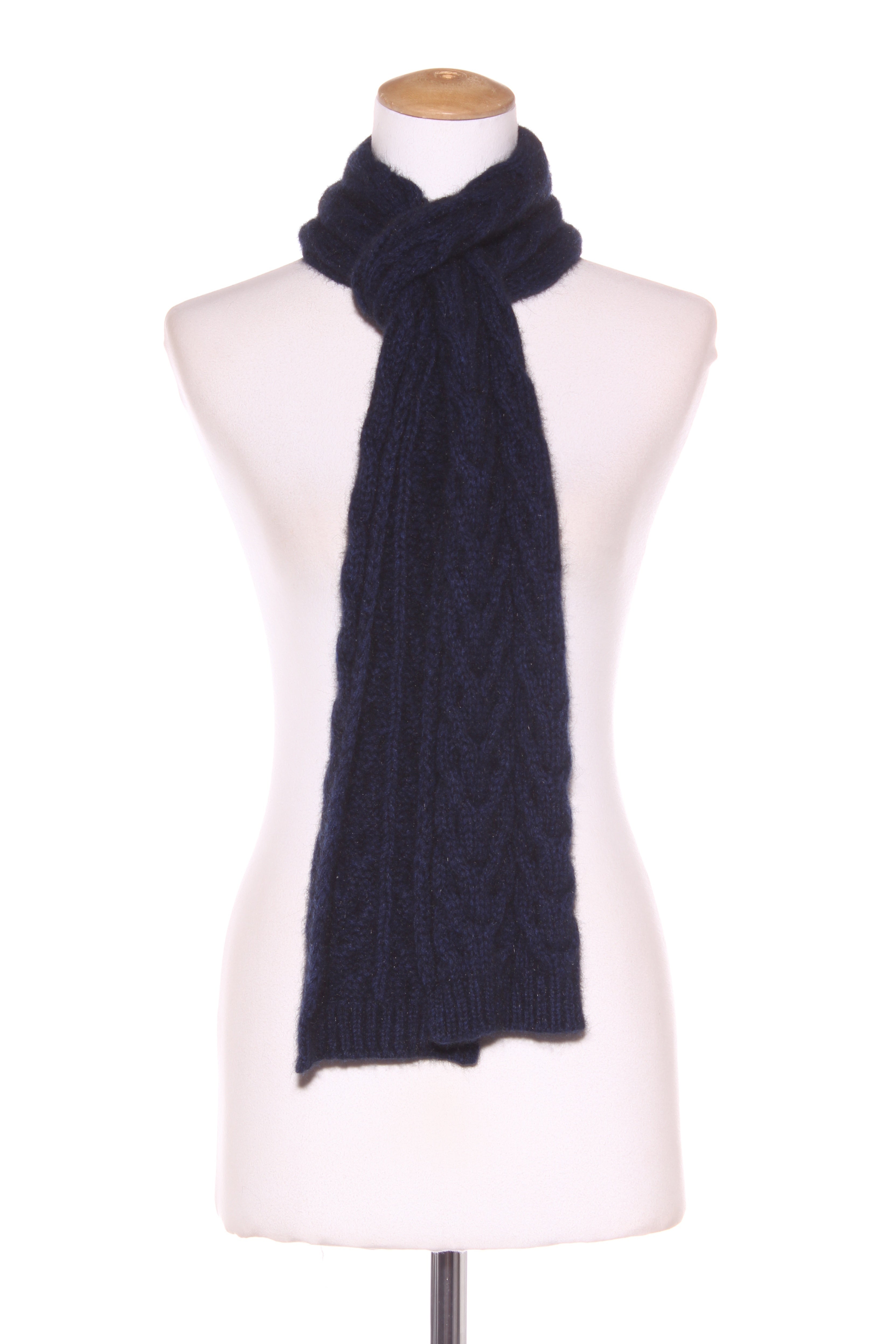 Cashmere Merino Cable Scarf