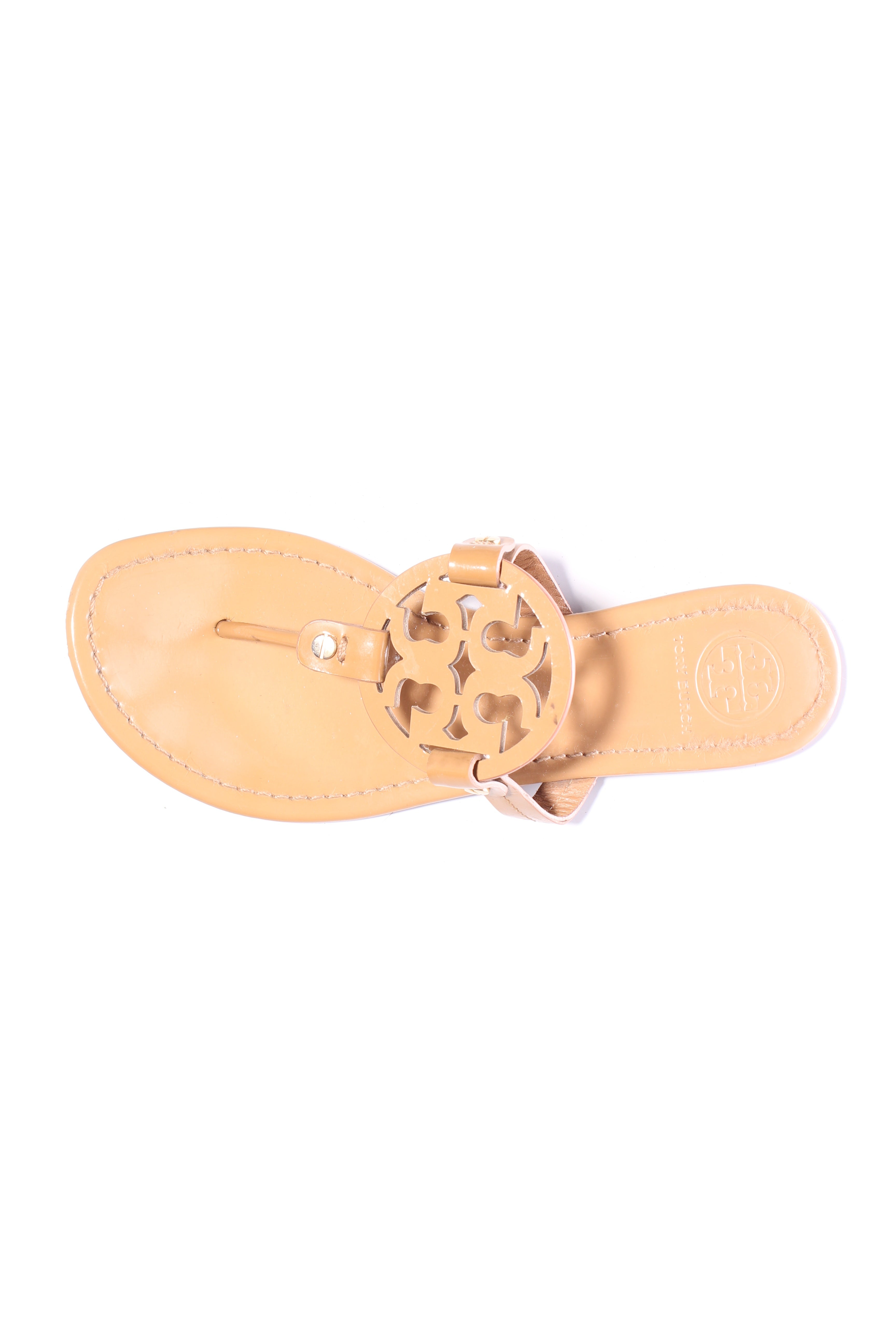 Tory burch patent sale leather sandals