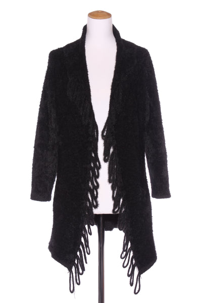 BRAVE+TRUE - Faux fur fringed knit cardi - Black! 8-16 | Recycle Style ...