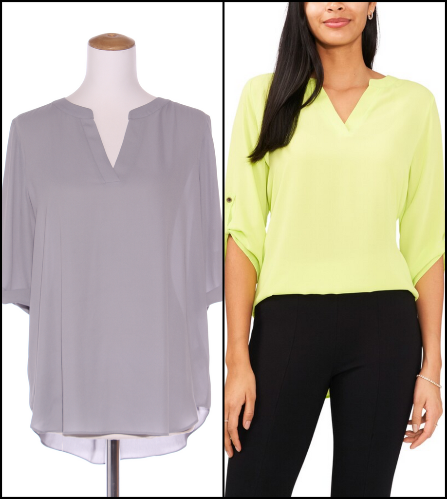 Chaus split neck blouse deals